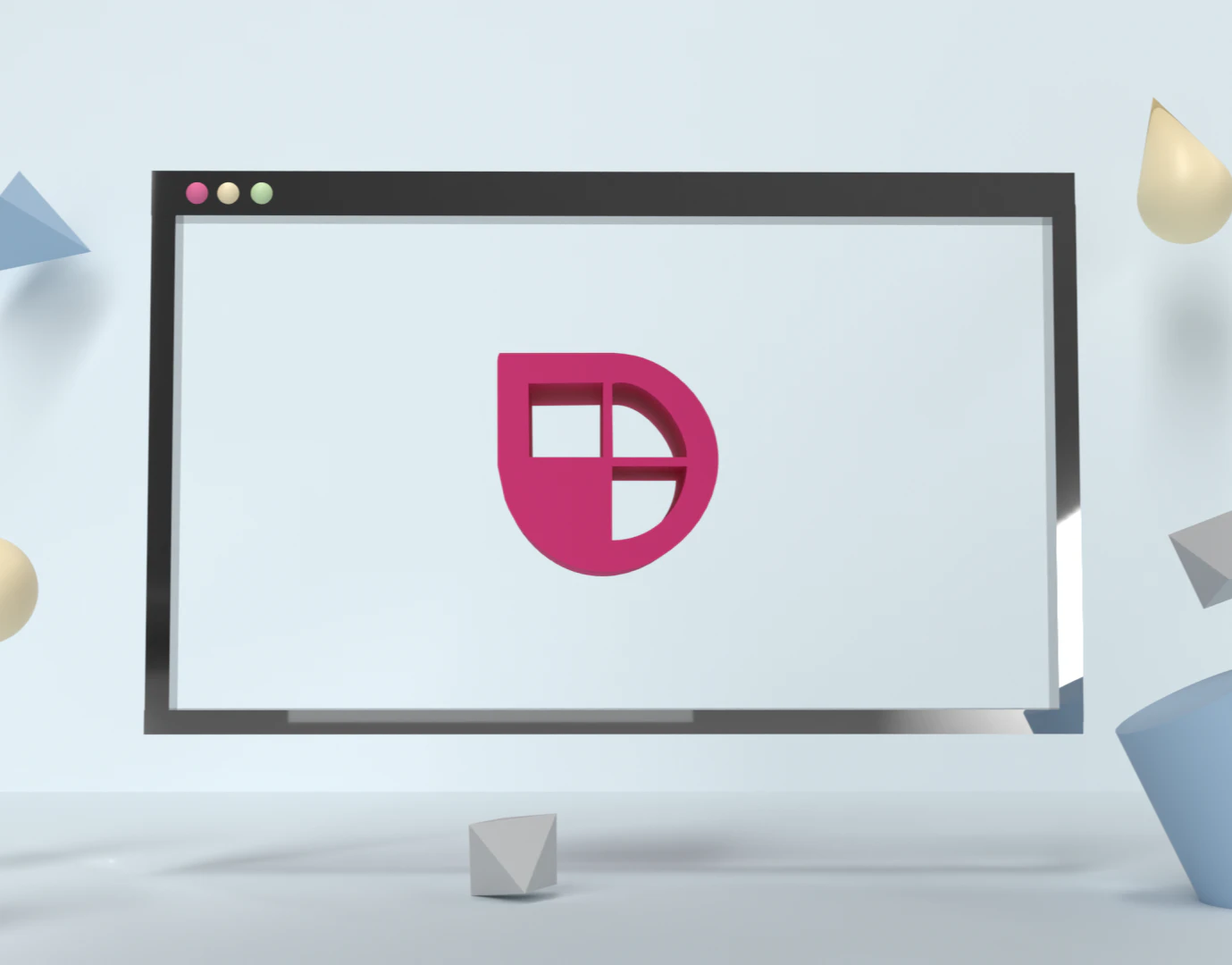 Jamstack logo on a computer background