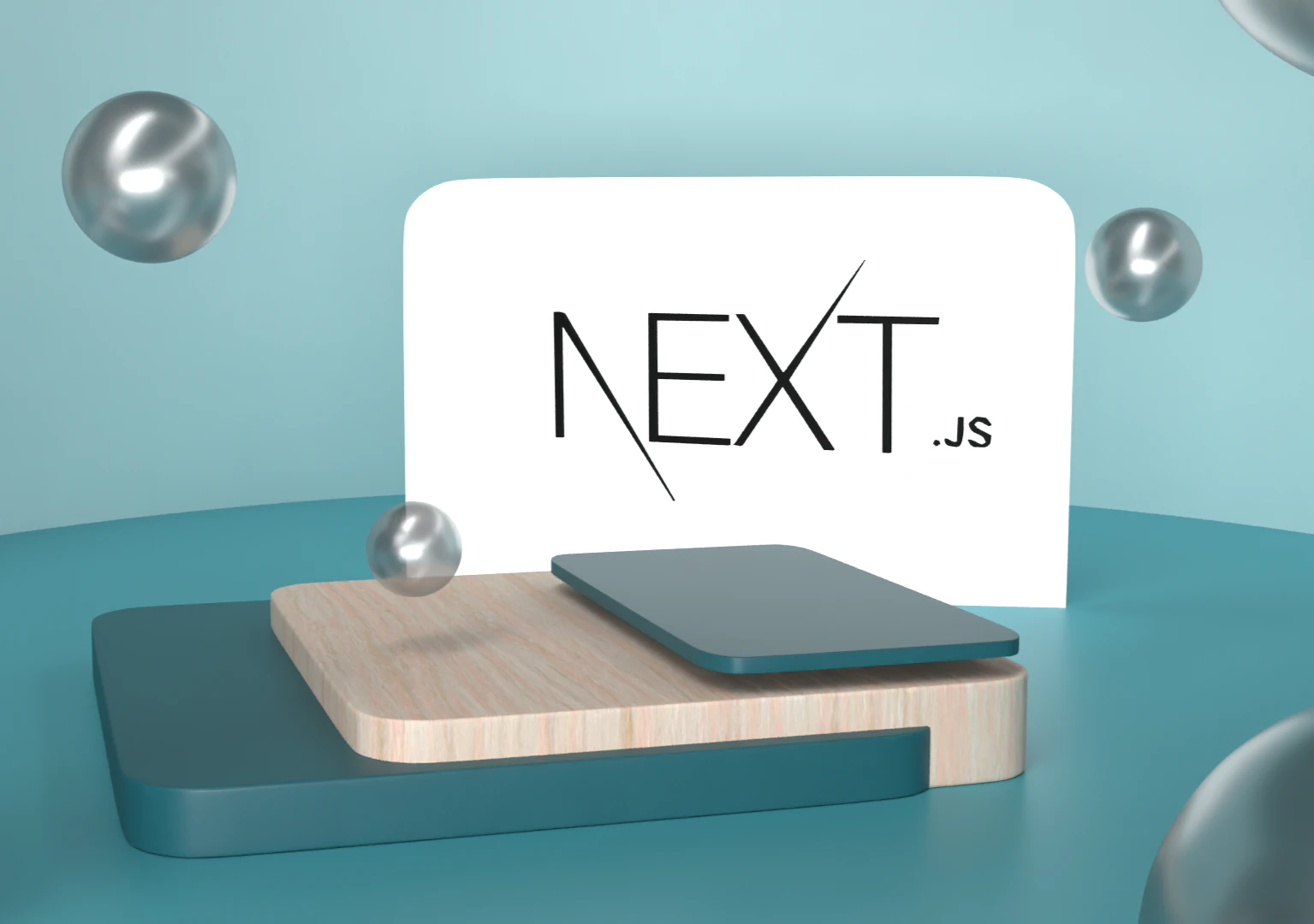 an image with next.js logo in a blue background