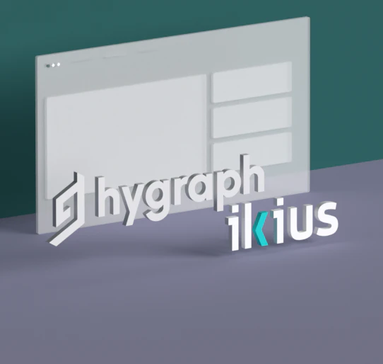 an image of Hygraph and Ikius' logos