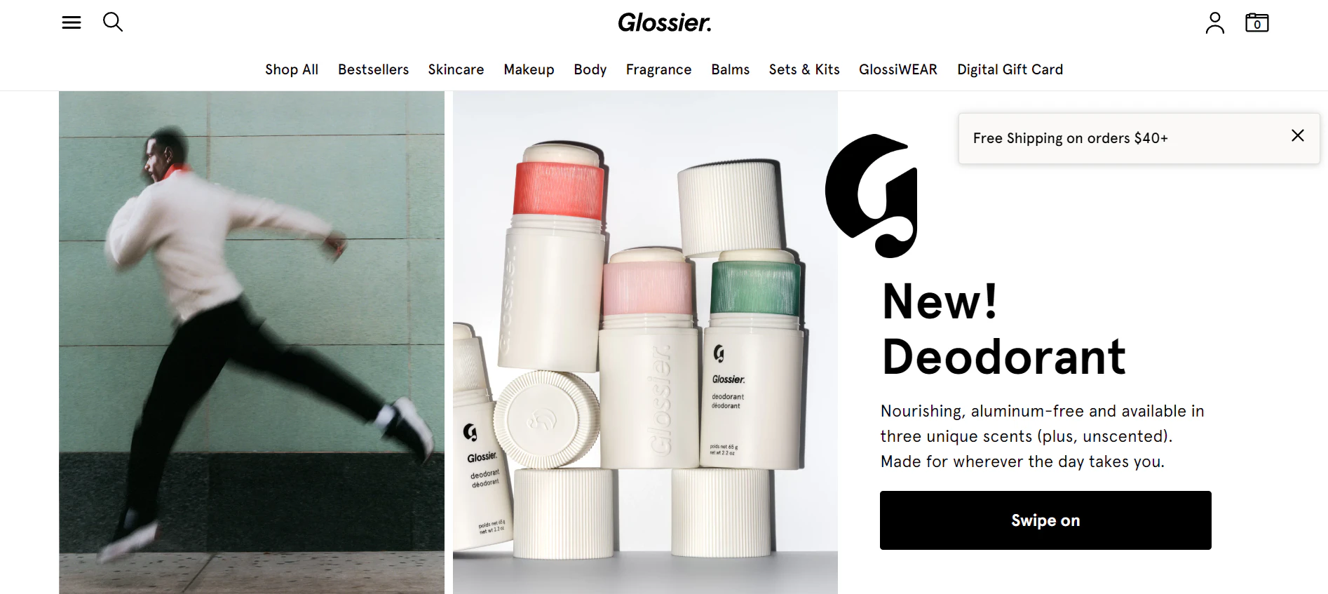 glossier shopify store