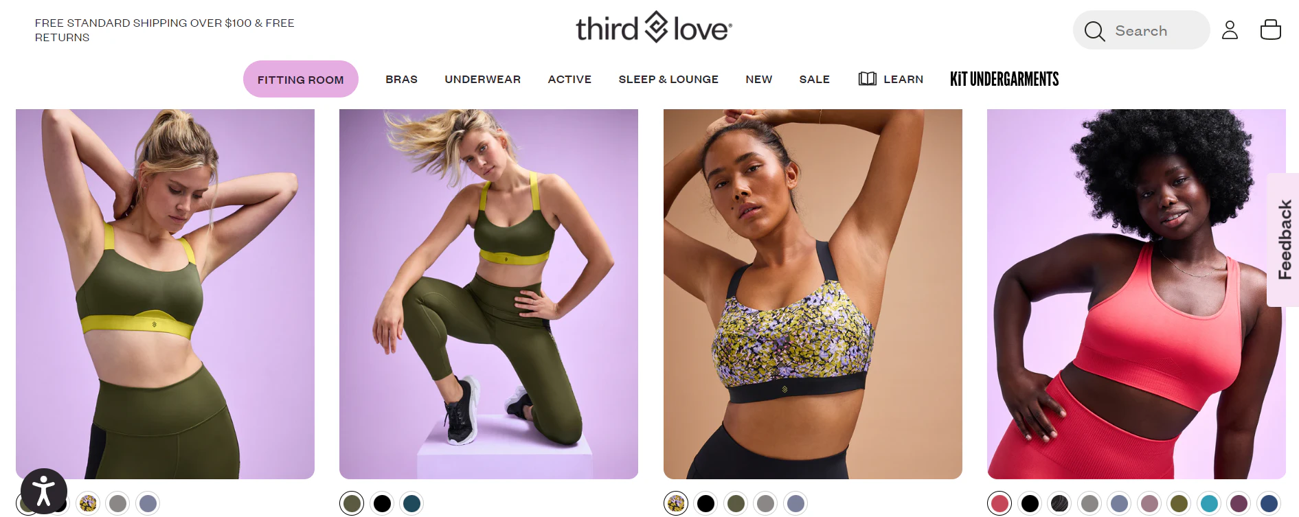 an image of thirdlove.com's website