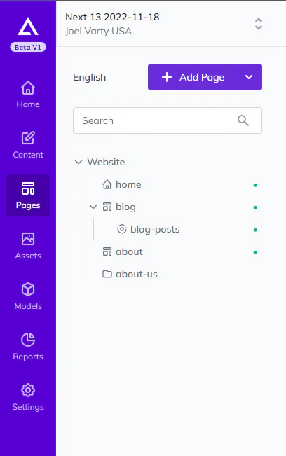 Sitemap management