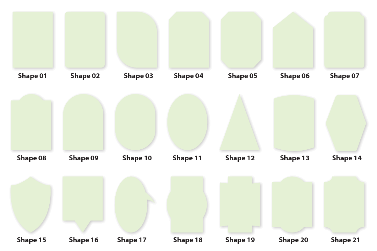 Custom Labels Plastic Sizes and Shapes