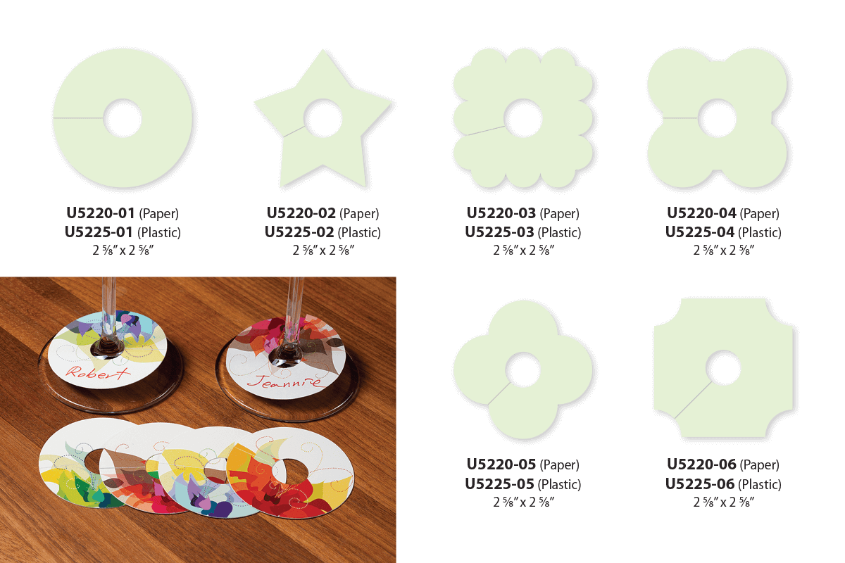 Glass Markers Sizes and Shapes