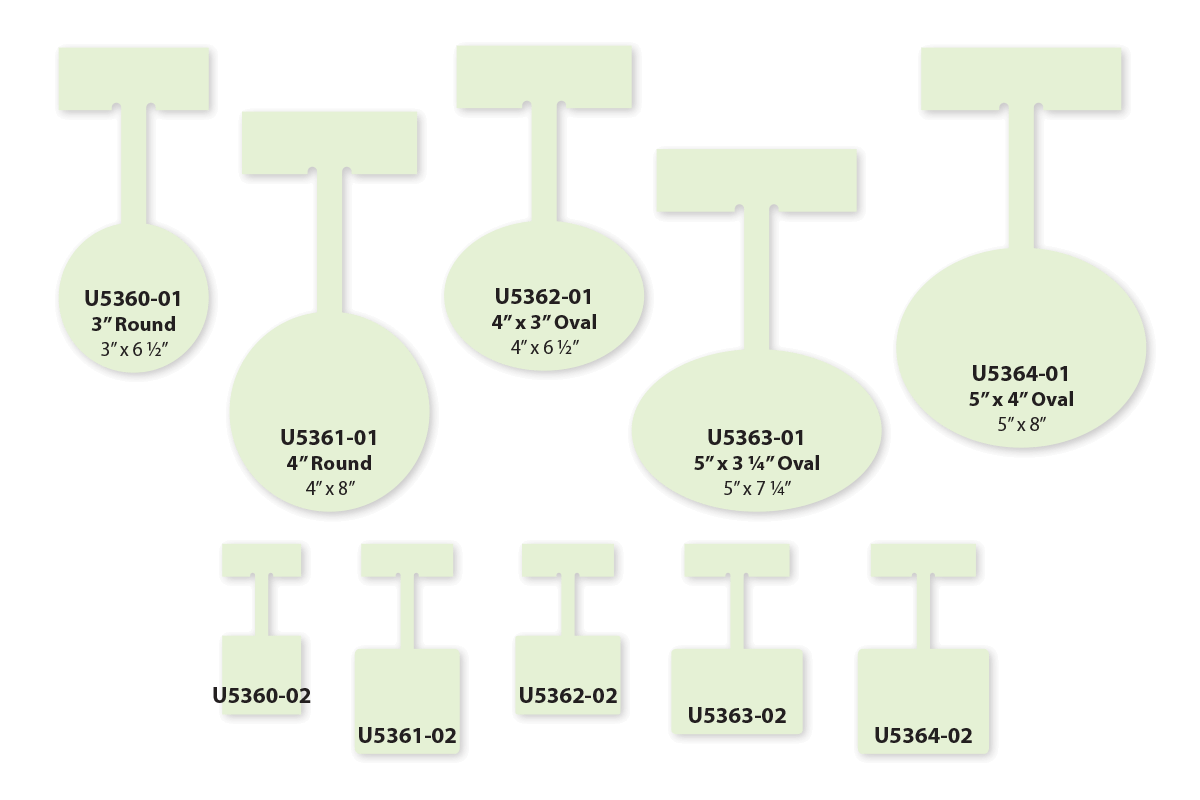 Shelf Wobblers Sizes and Shapes