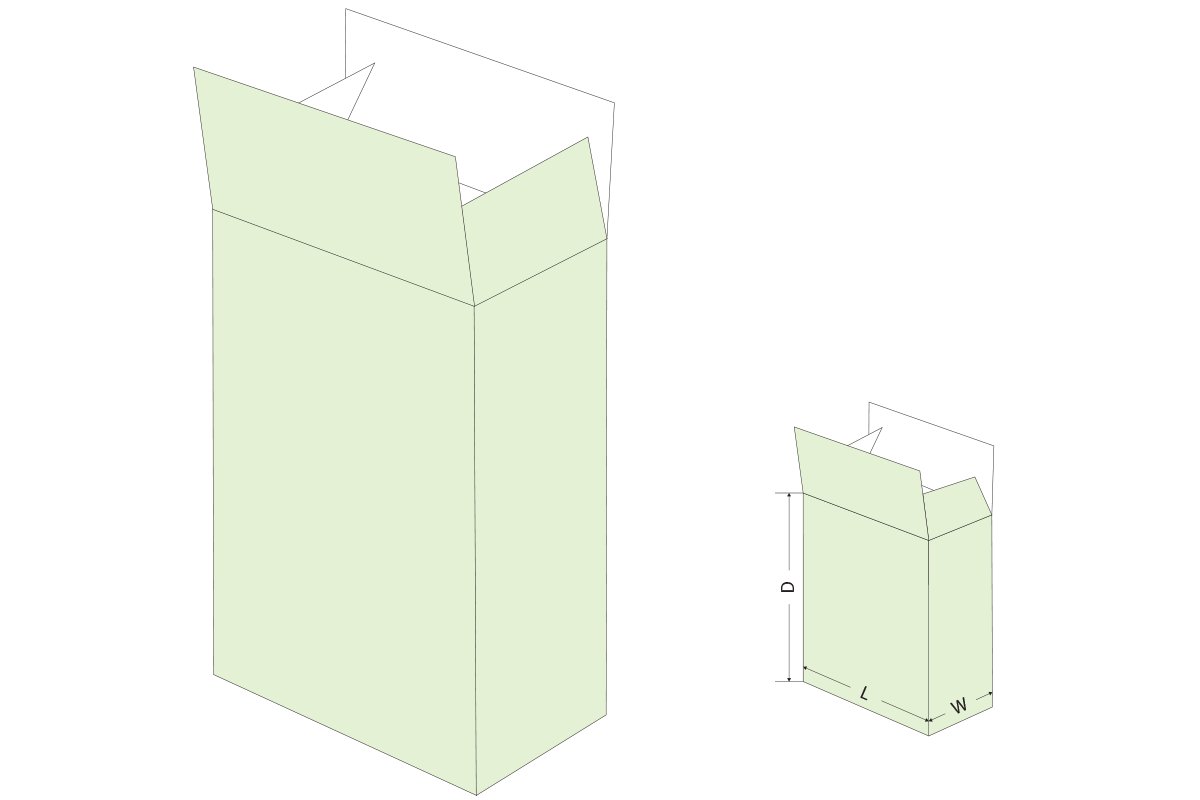 Folding Cartons Seal End Dimensions