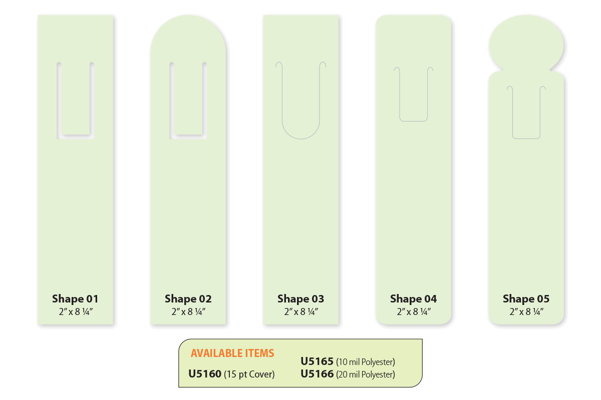 Bookmarks Sizes and Shapes