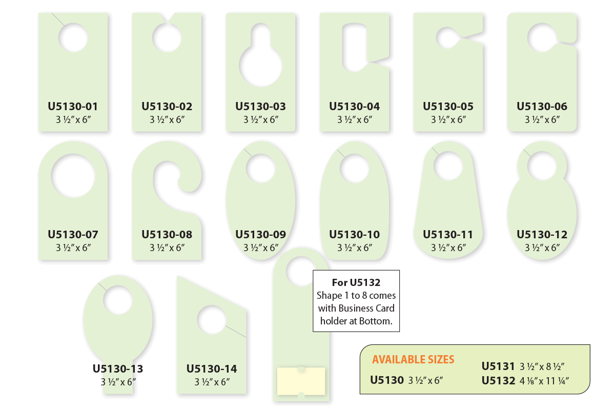 Door Hangers Paper Sizes and Shapes