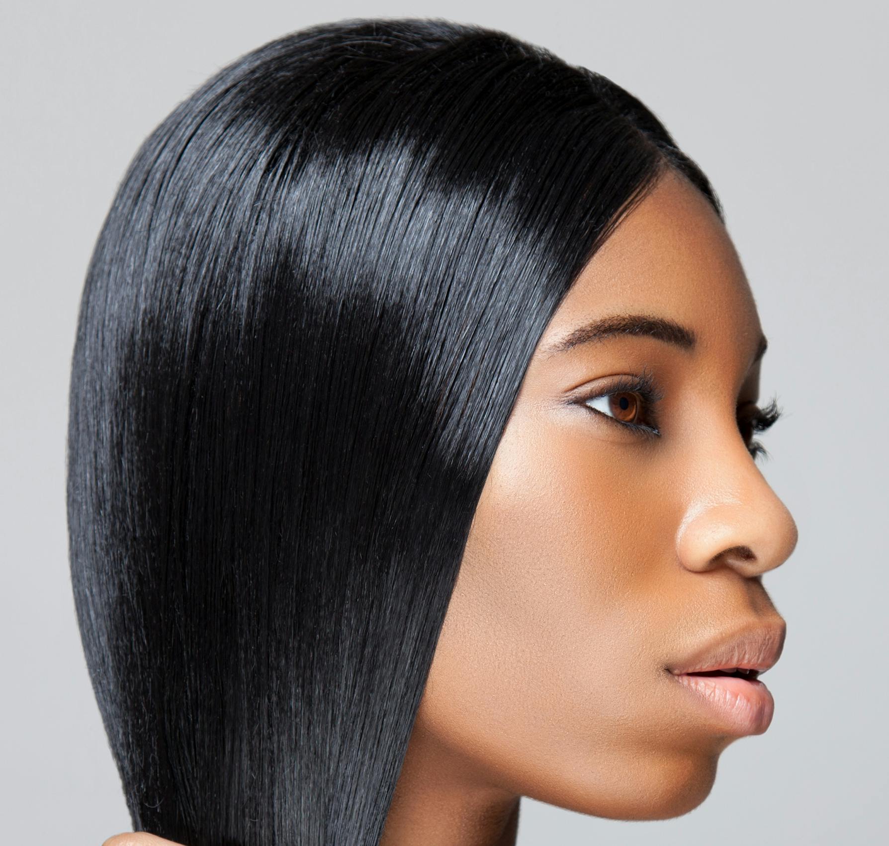 Side profile of woman's face