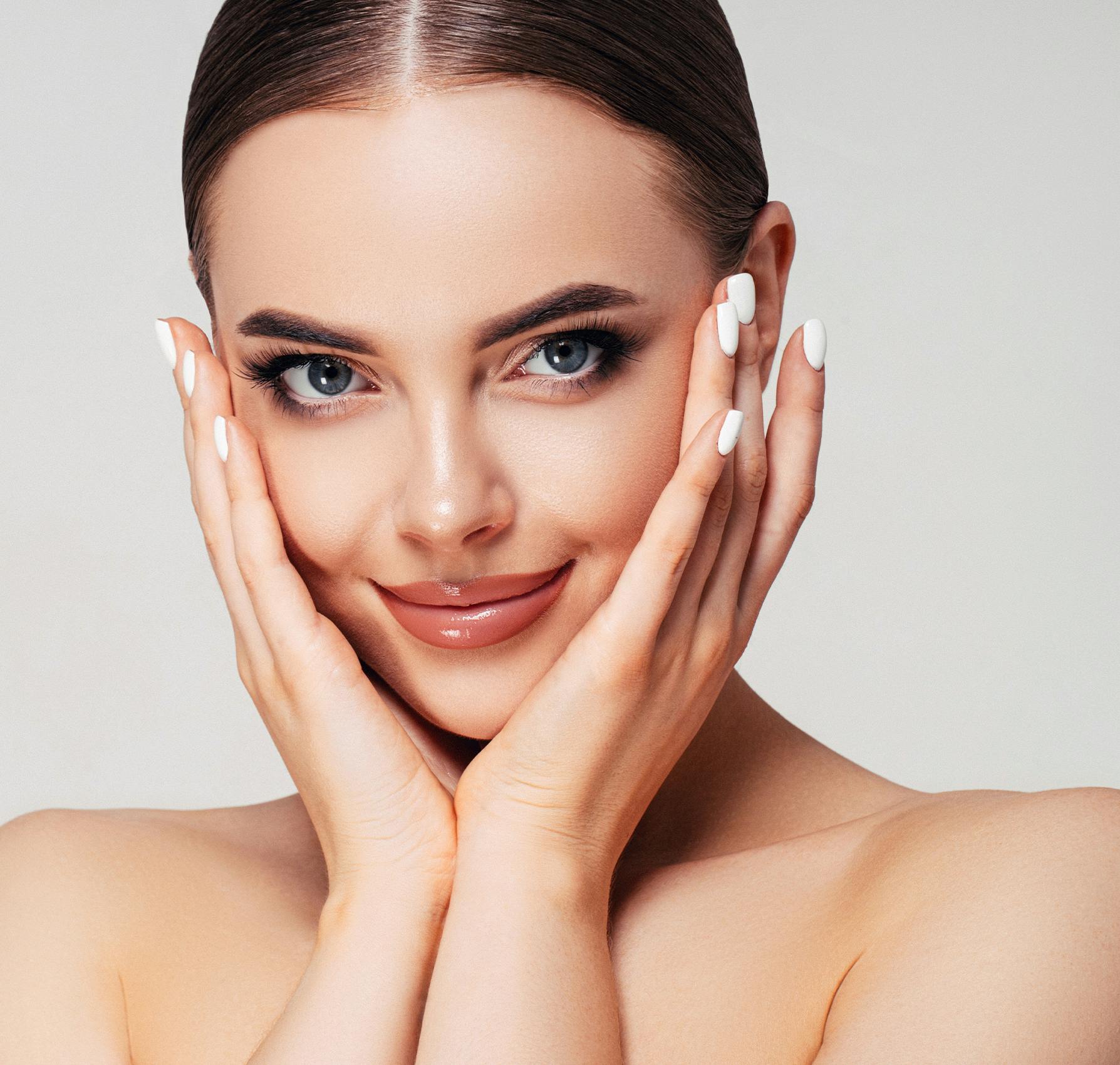 Woman holdering her face