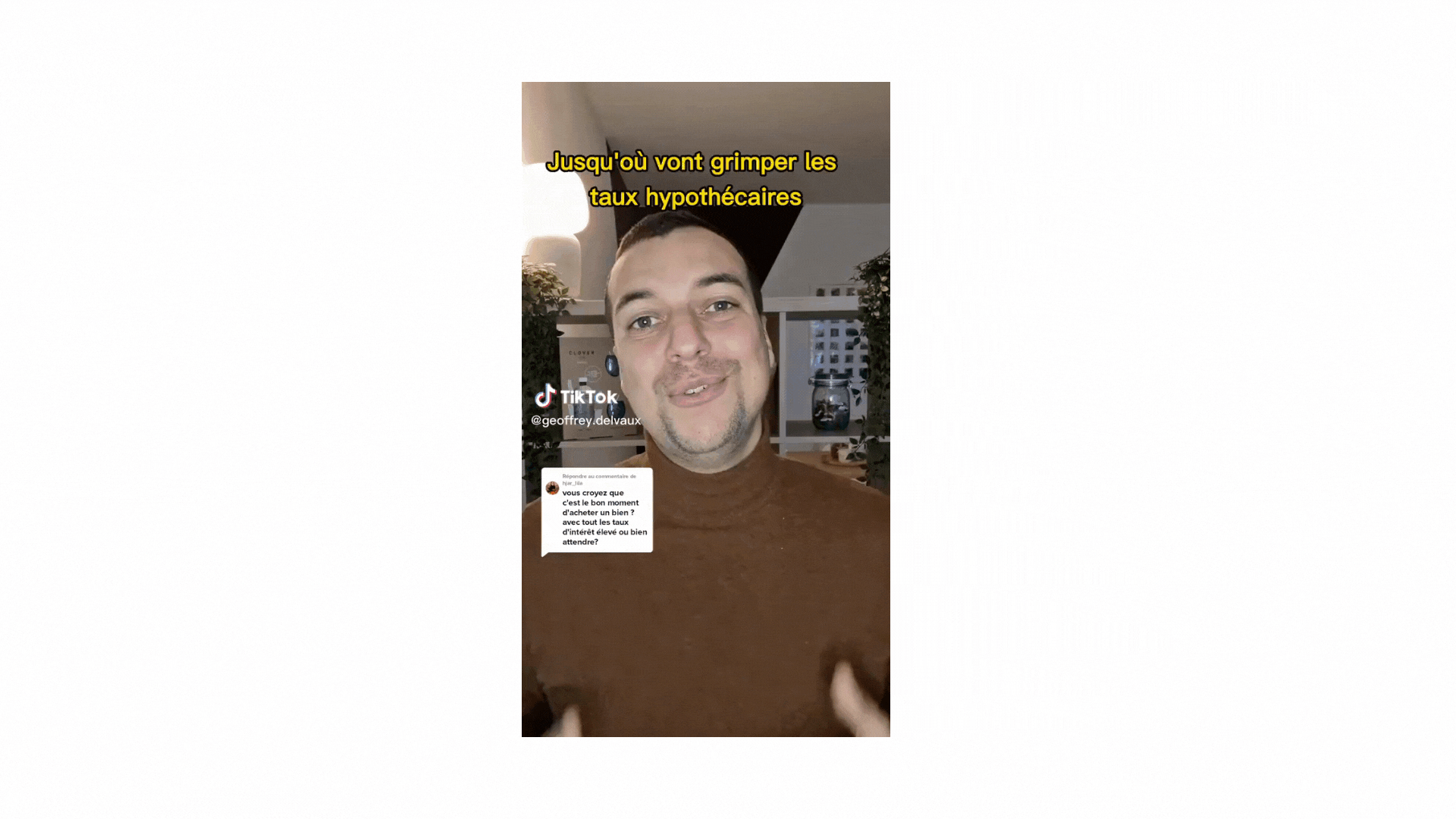 Geoffrey Delvaux donne ses astuces immo' sur TikTok