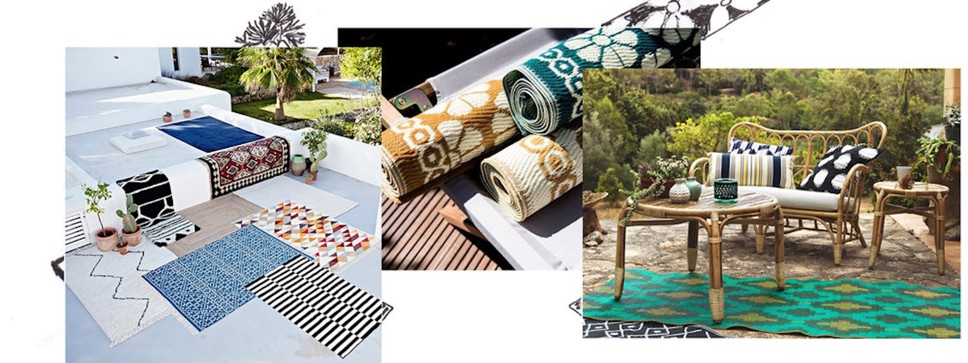 Tapis dans les salons de jardin