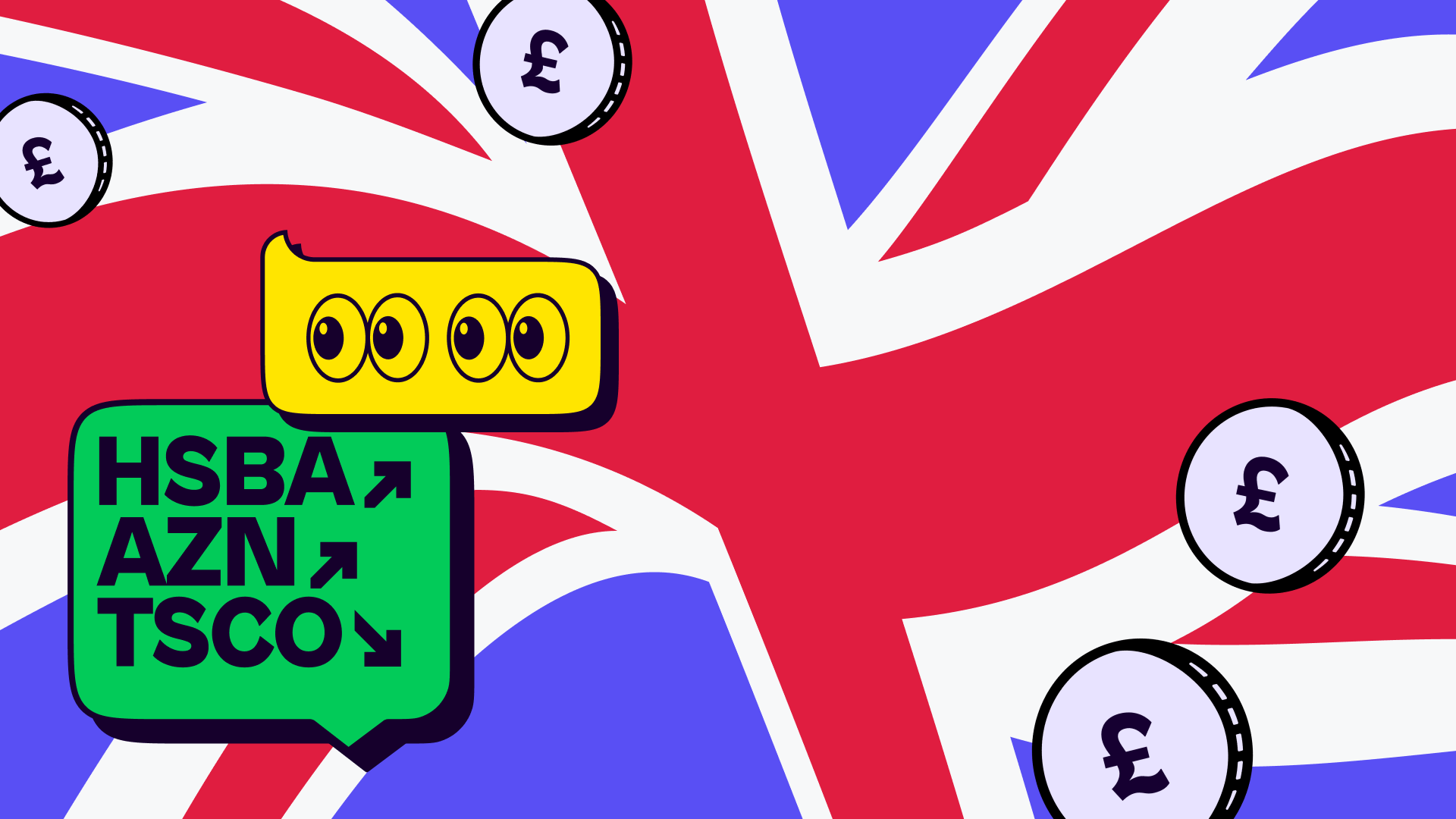 A United Kingdom stock market graphic