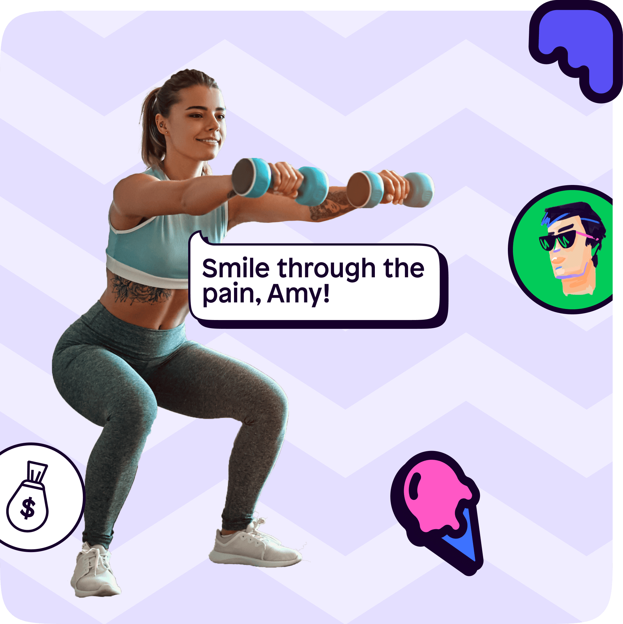 Amy working out
