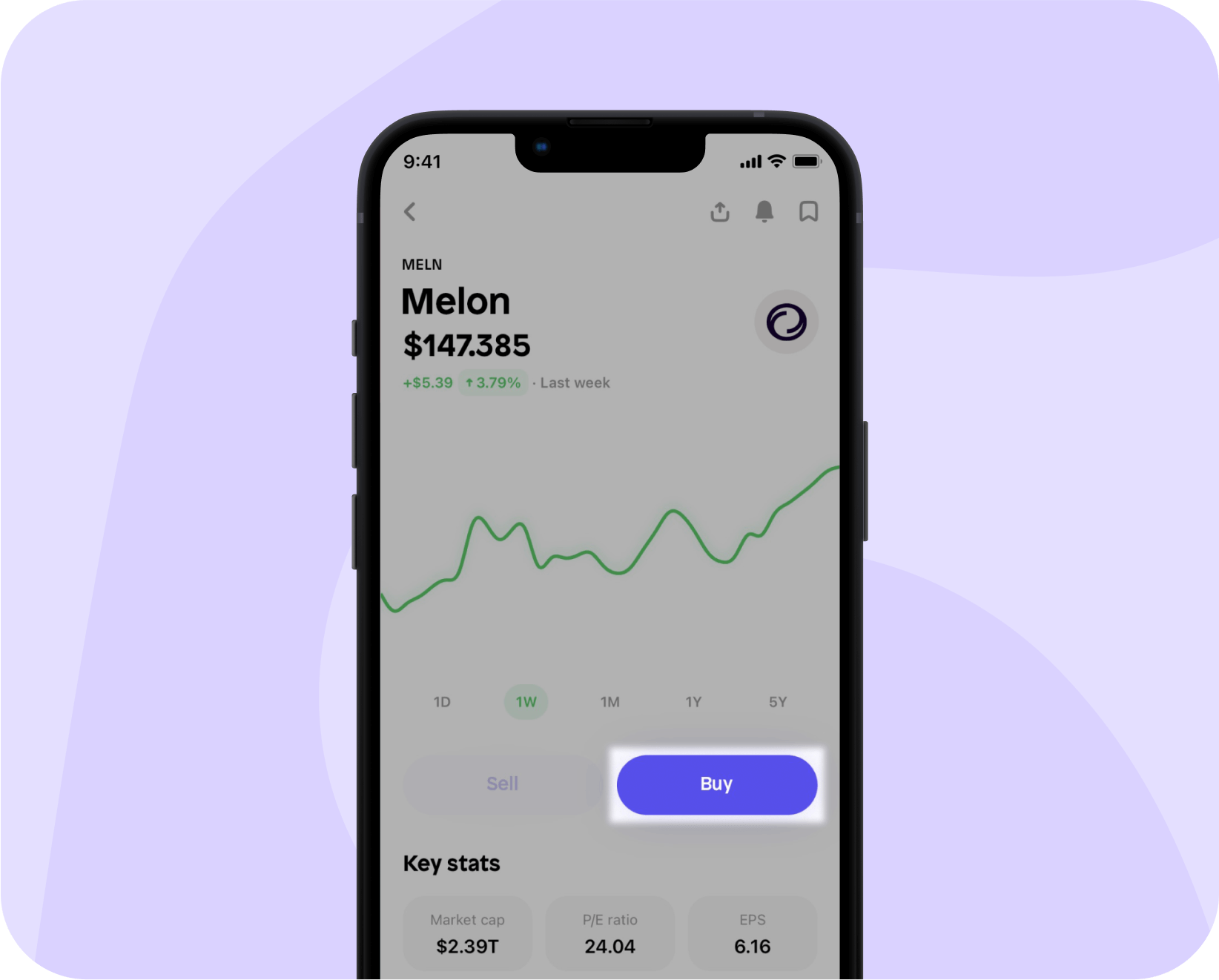 Buy button on the Shares app - how to buy stocks on the Shares app