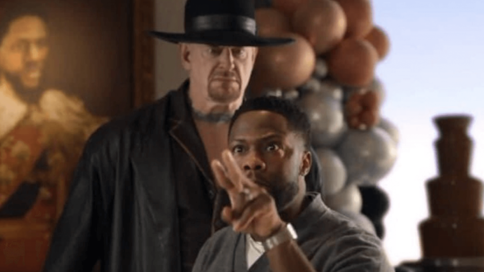 Undertaker and Kevin Hart at in the Superbowl advert