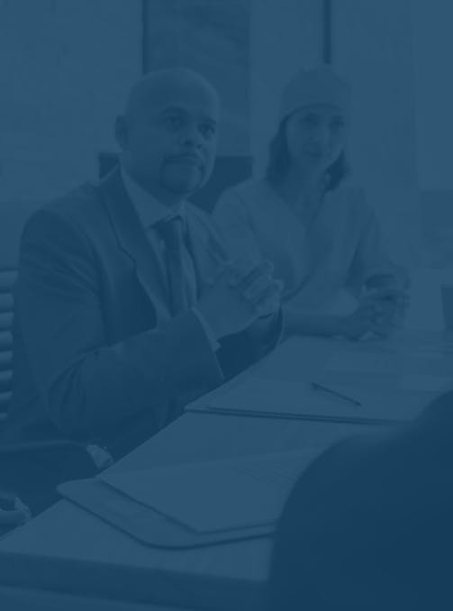 Backgroung Image - People sitting together - Blue overlay