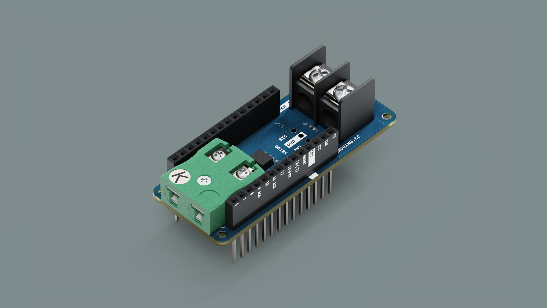 Scheda di sviluppo Arduino MKR Proto Large Shield blu