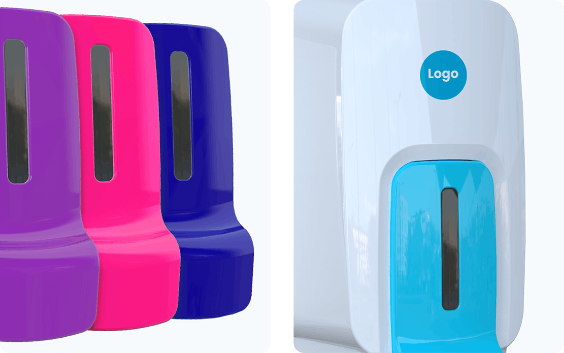 dispenser logo and colors