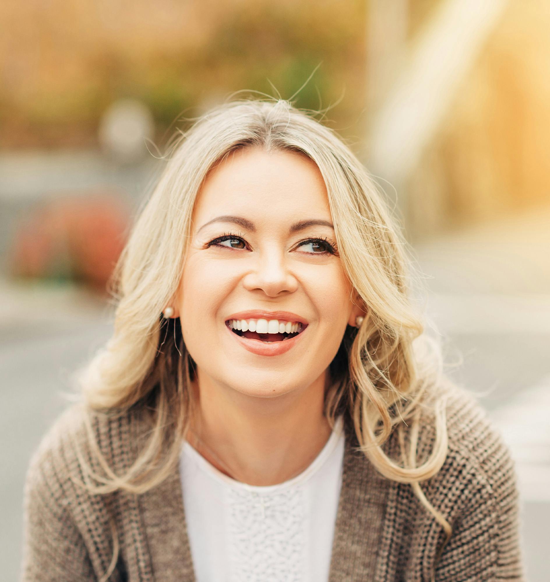 Blonde Woman Smiling