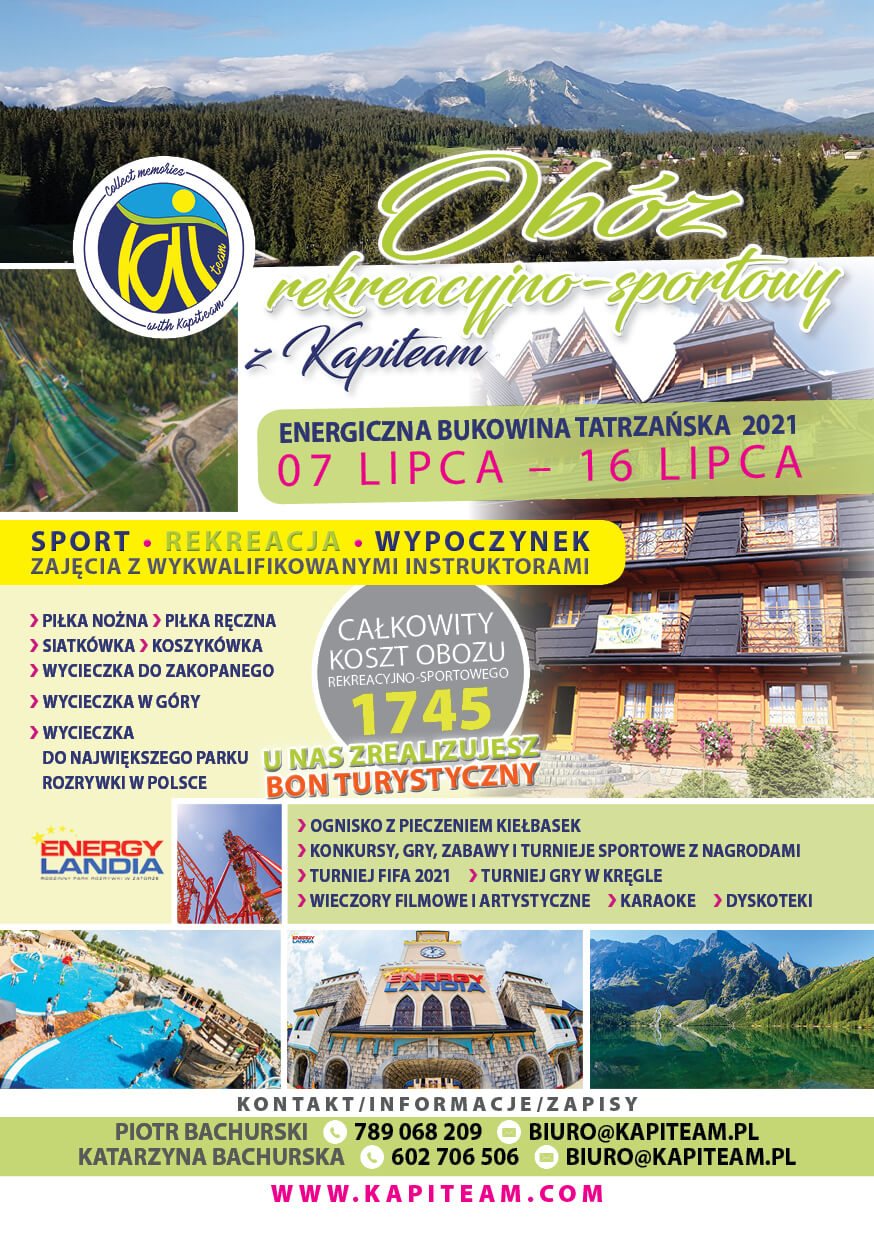 Wakacje 2021 - Energetyczna Bukowina 7.VII - 16.VII.2021