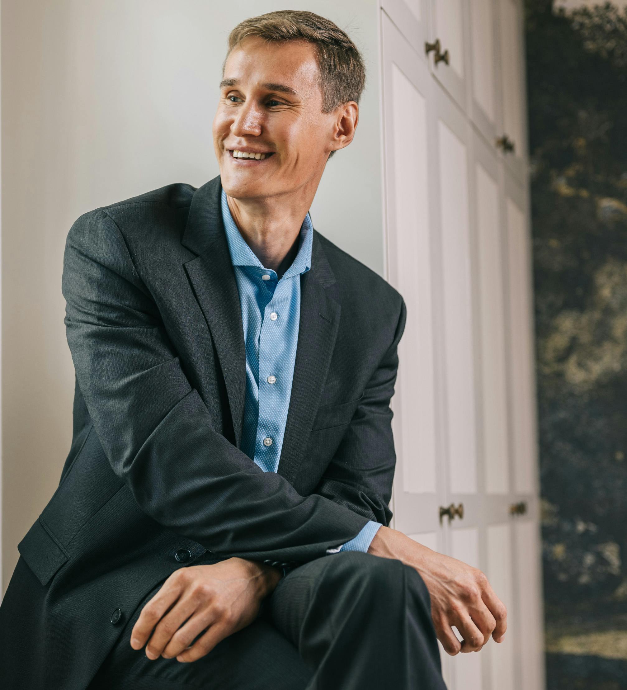 Dr. Markelov in his office.