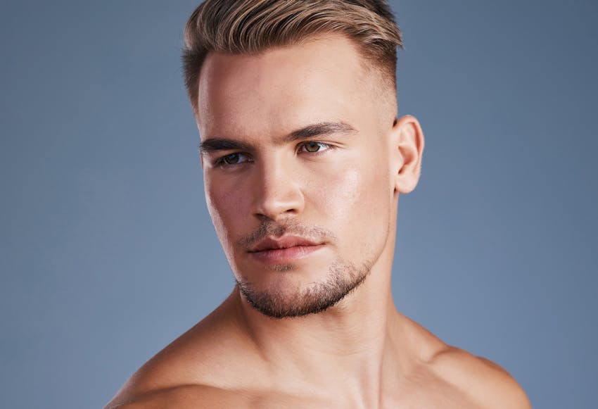 Face of a male model