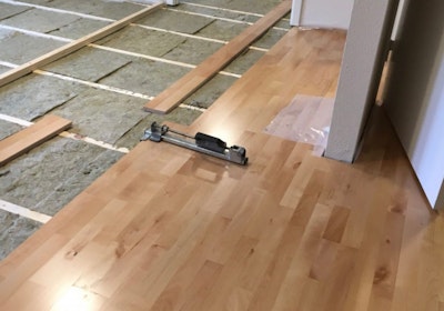 Wooden floor carpentry