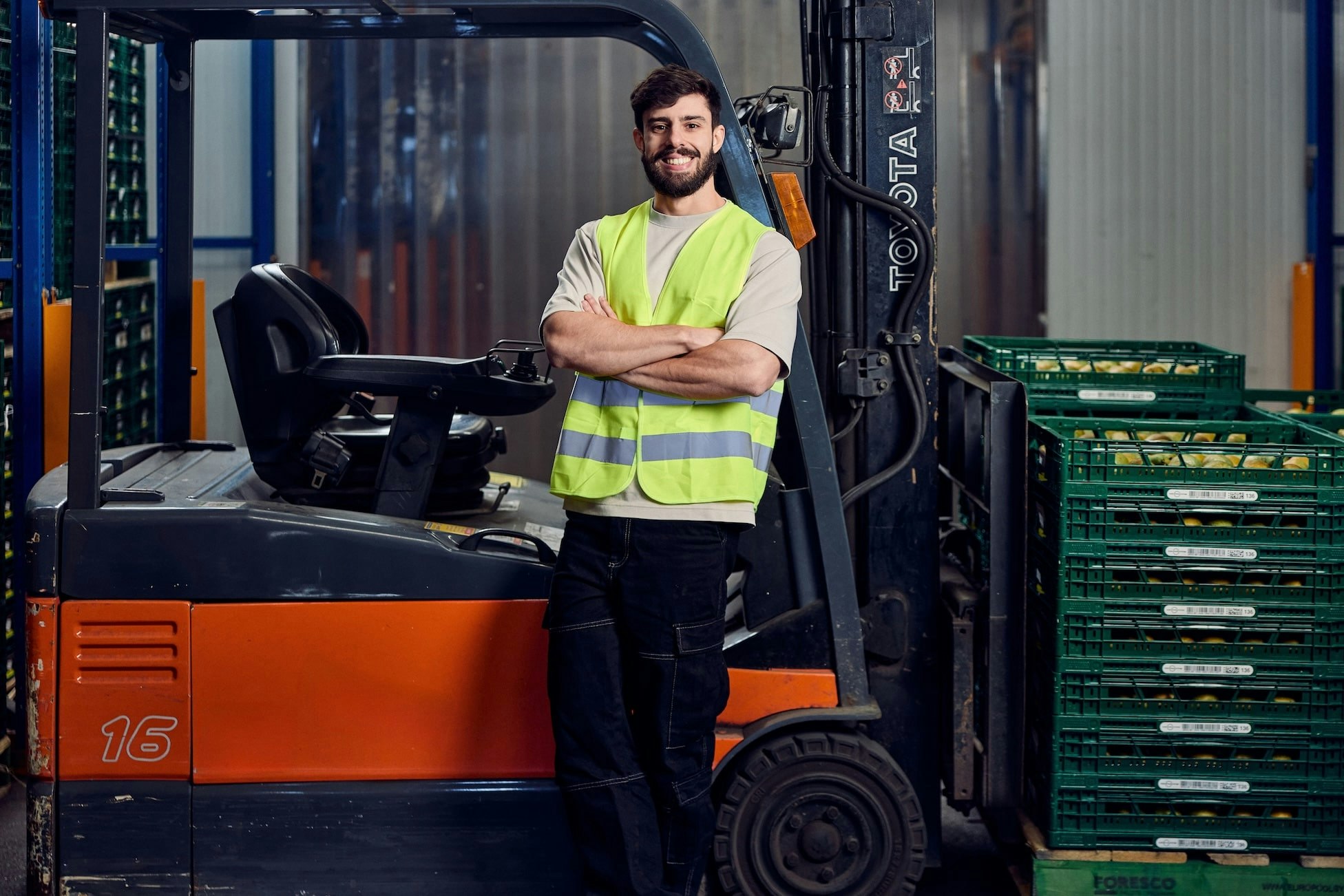 Heftruckchauffeur voor heftruck