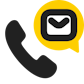 Icon met telefonisch en email contact
