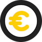 Icon van een euromunt