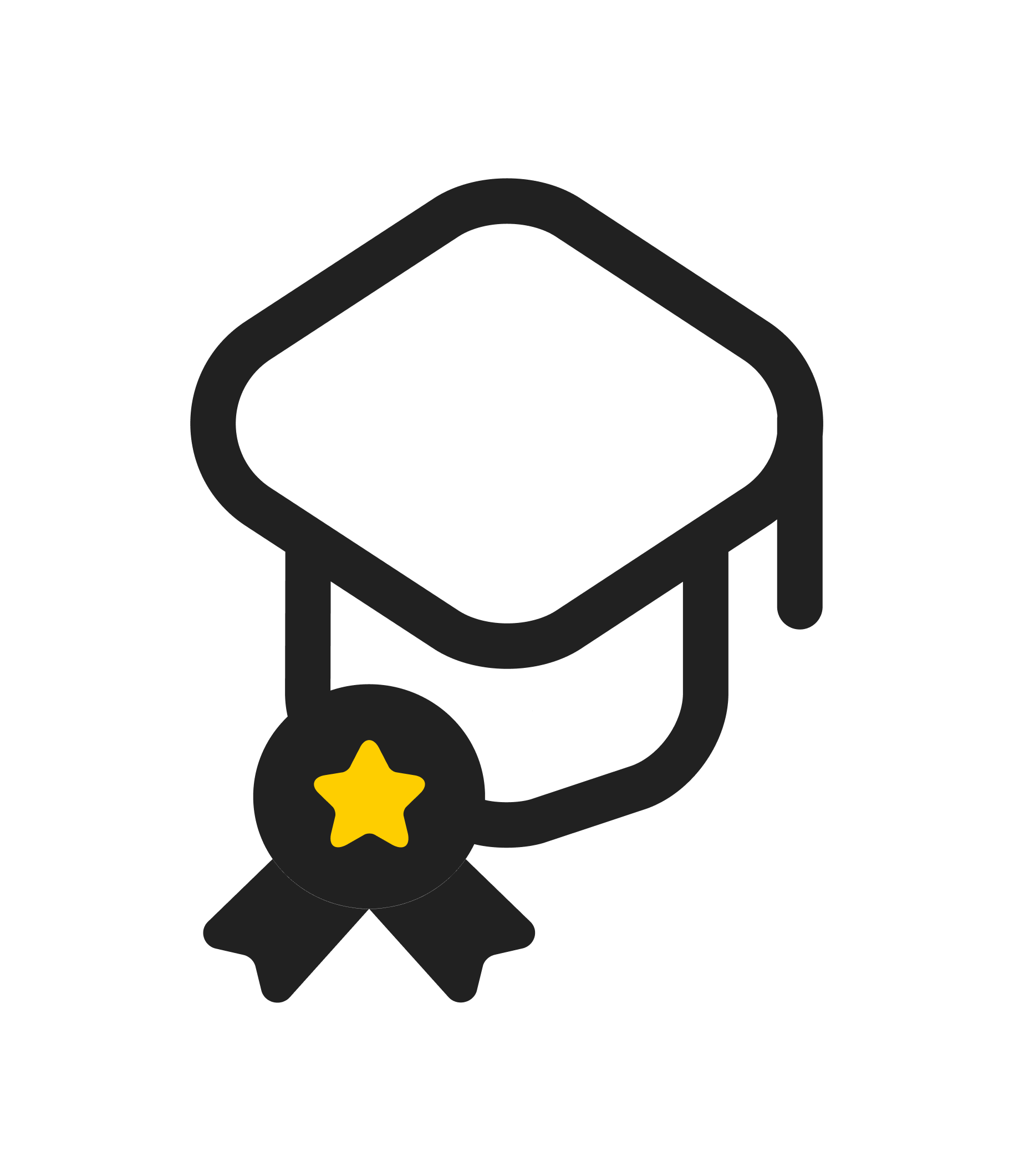 Icon geslaagd hoedje met ster medaille