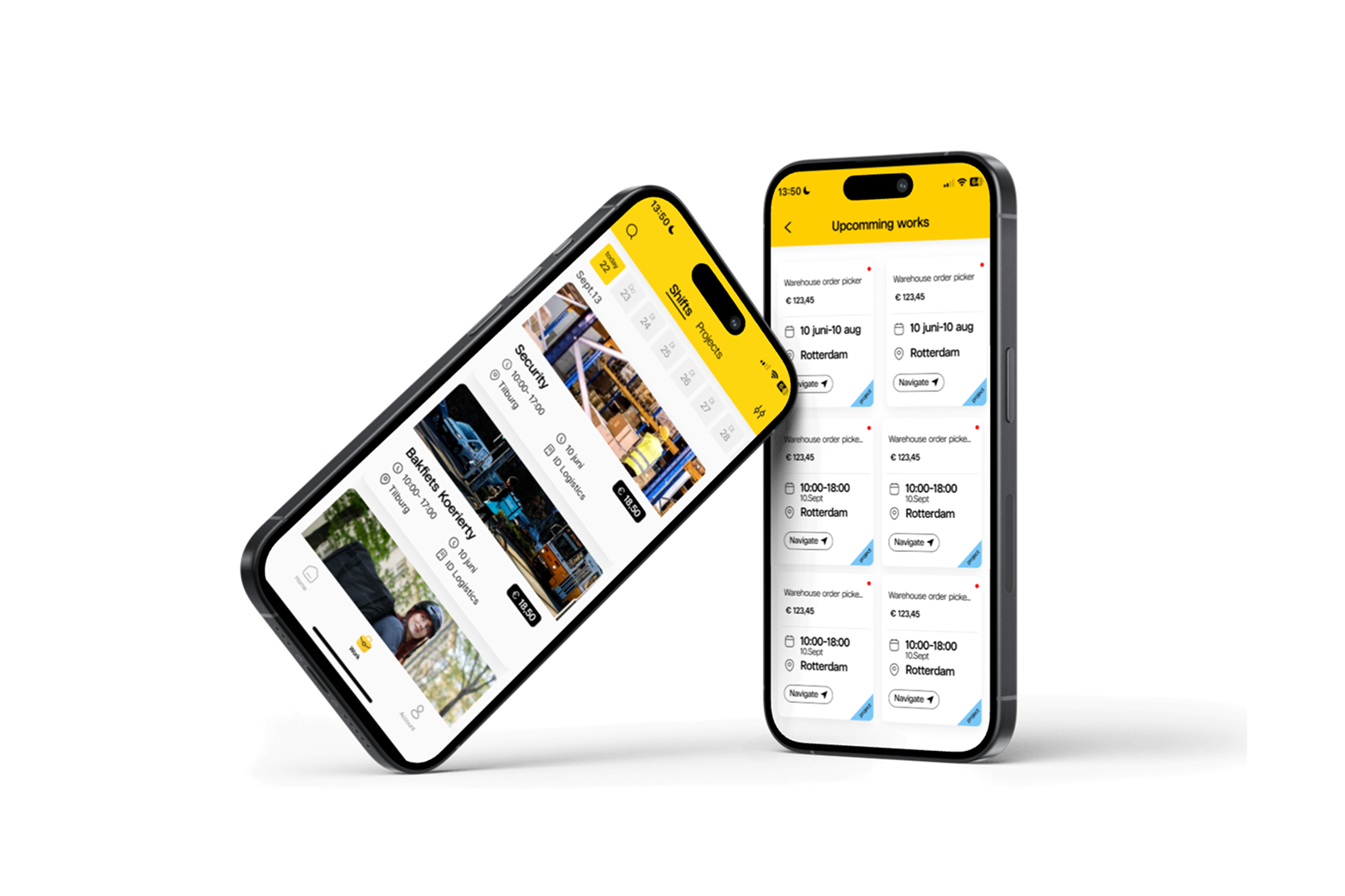 Iphone met level.works shifts app