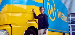 Vrachtwagenchauffeur voor vrachtwagen