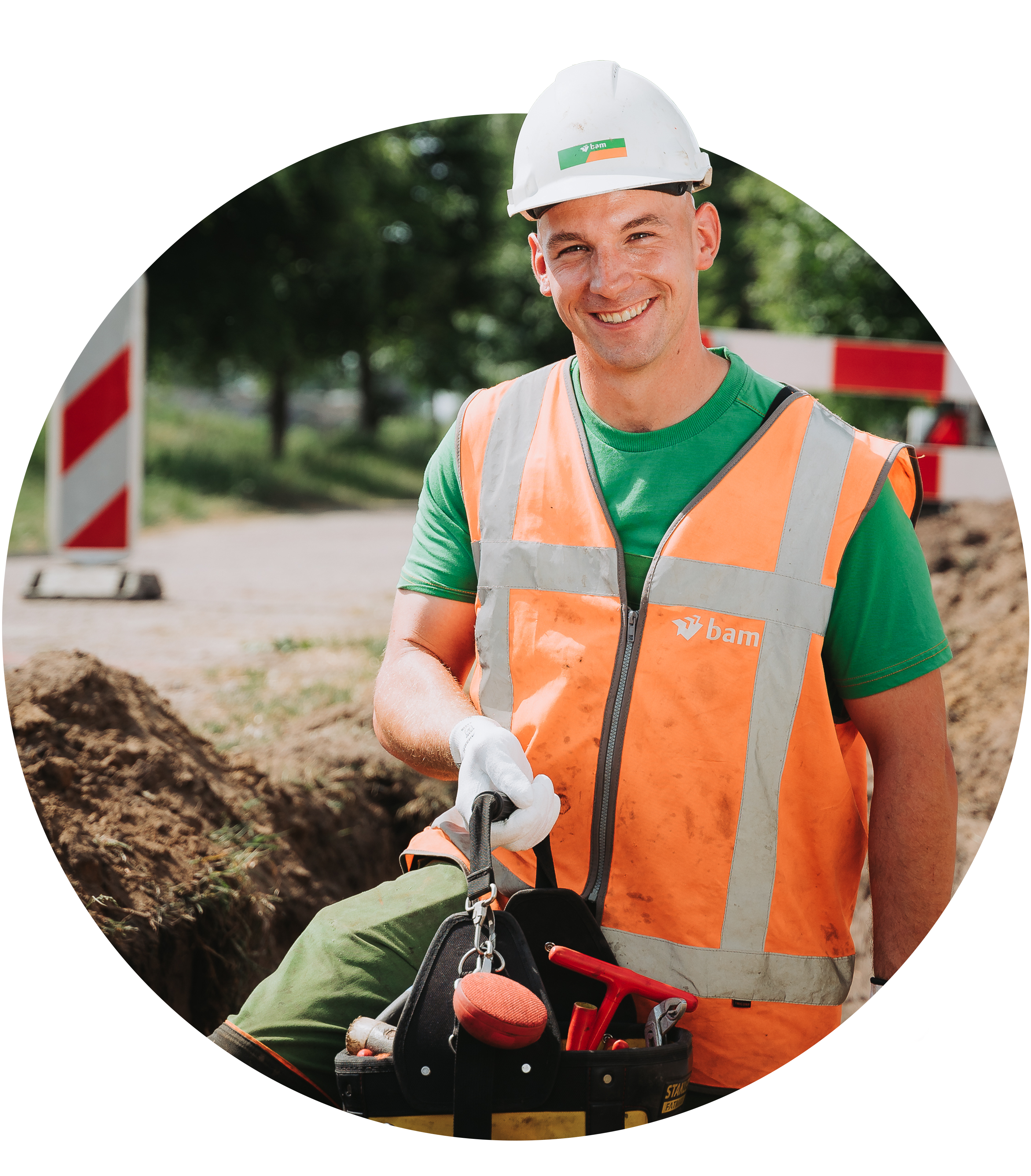 Monteur BAM aan het werk