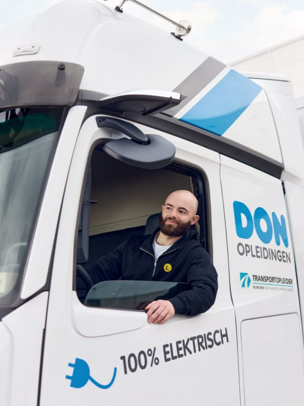 Man in vrachtwagen
