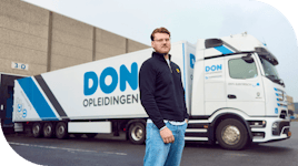 Man voor DON Opleidingen wagen