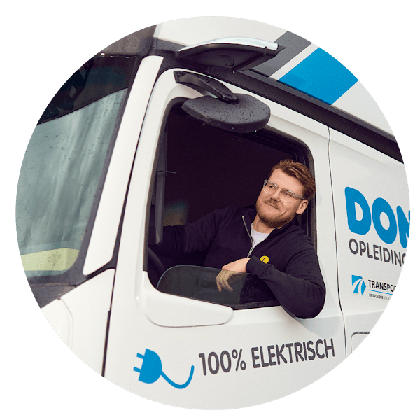 Vrachtwagenchauffeur in opleiding