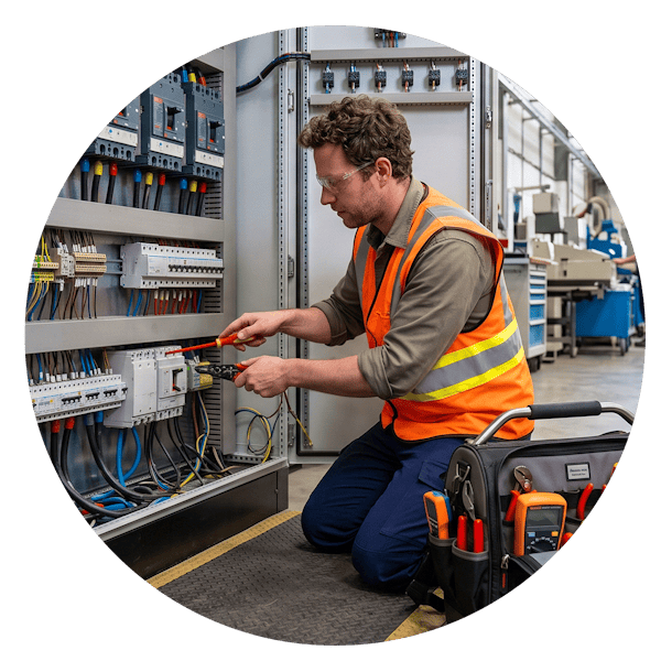 Slimme meter monteur aan het werk
