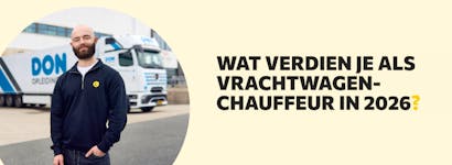 Kop van blog en vrachtwagenchauffeur voor leervrachtwagen