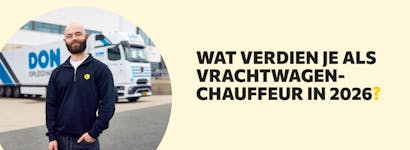 Kop van blog en vrachtwagenchauffeur voor leervrachtwagen