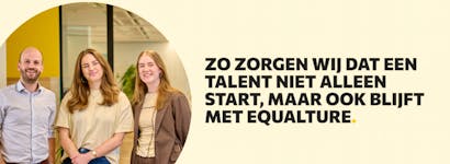 Drie collega's en kop van blog