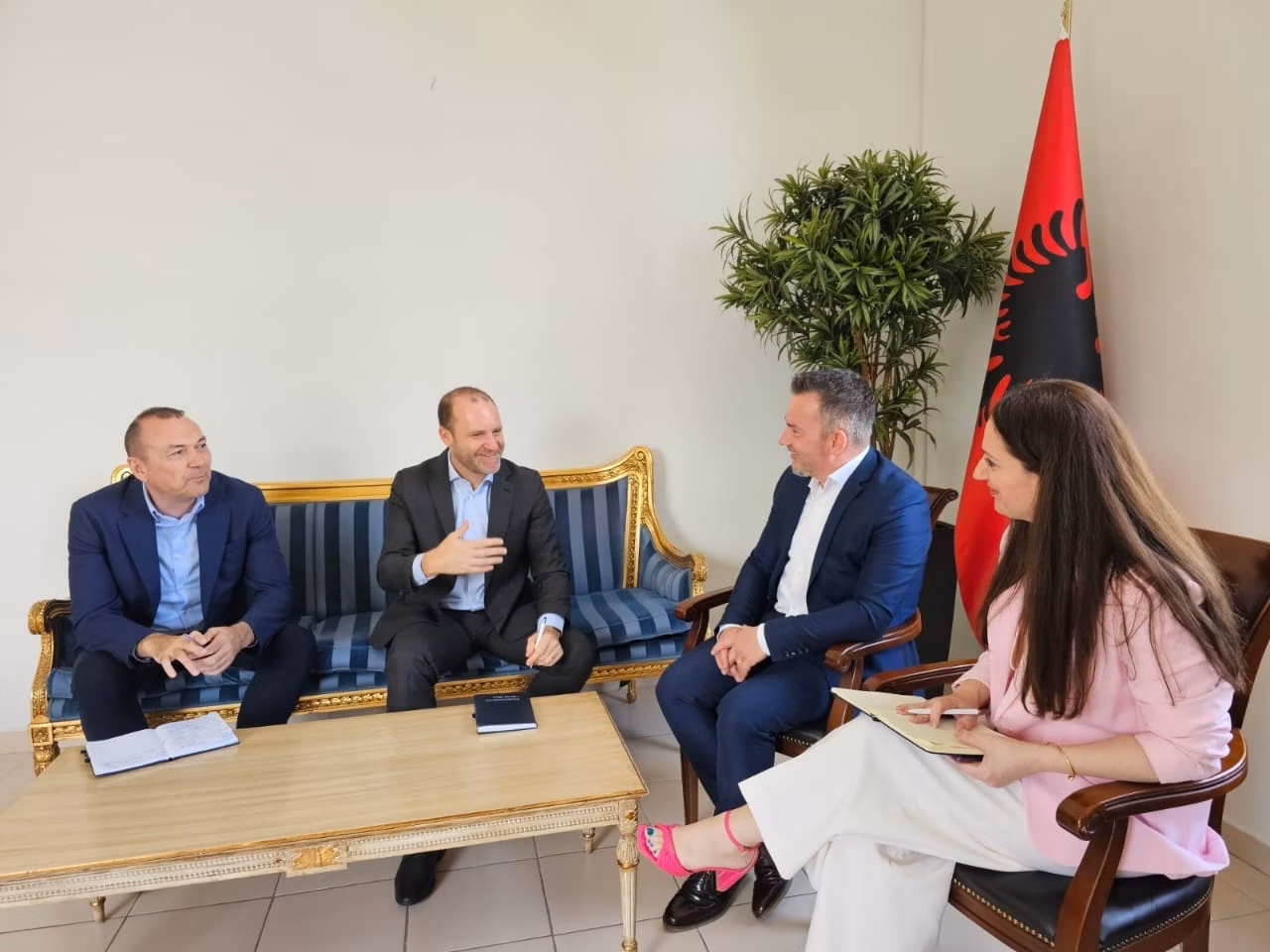 UNOPS team met Mr. Adrian Kamenica and Mrs. Elona Ajazi from the Prime Minister's Office / Department of Policy and EU Integration 