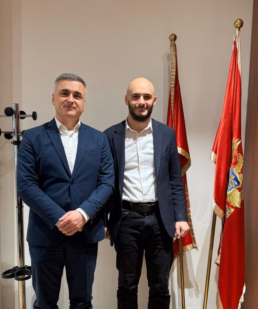 Photo taken at Ministry of Transport and Maritime Affairs.UNOPS Senior Adviser,  and Demir Djesević, Head of Department for Roads, Ministry of Transport and Maritime Affairs.