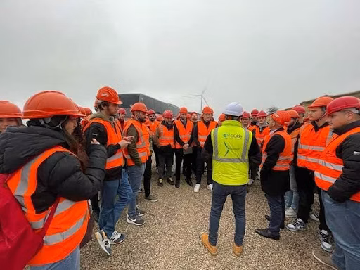 Visit of students from the Faculty of Mechanical Engineering, University of Pristina, at the Windfarm KITKA