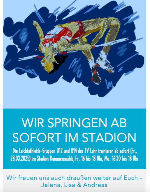 Leichtathletikgruppe SchülerInnen 10-13 Jahre trainieren wieder draußen