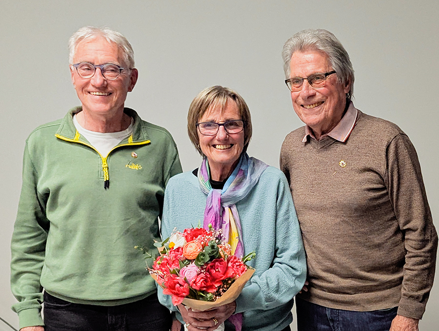Unsere Ehrenmitglieder für Verdienste von links: Itsche Marquardt, Gerlinde Marquardt, Ludwig Hillenbrand