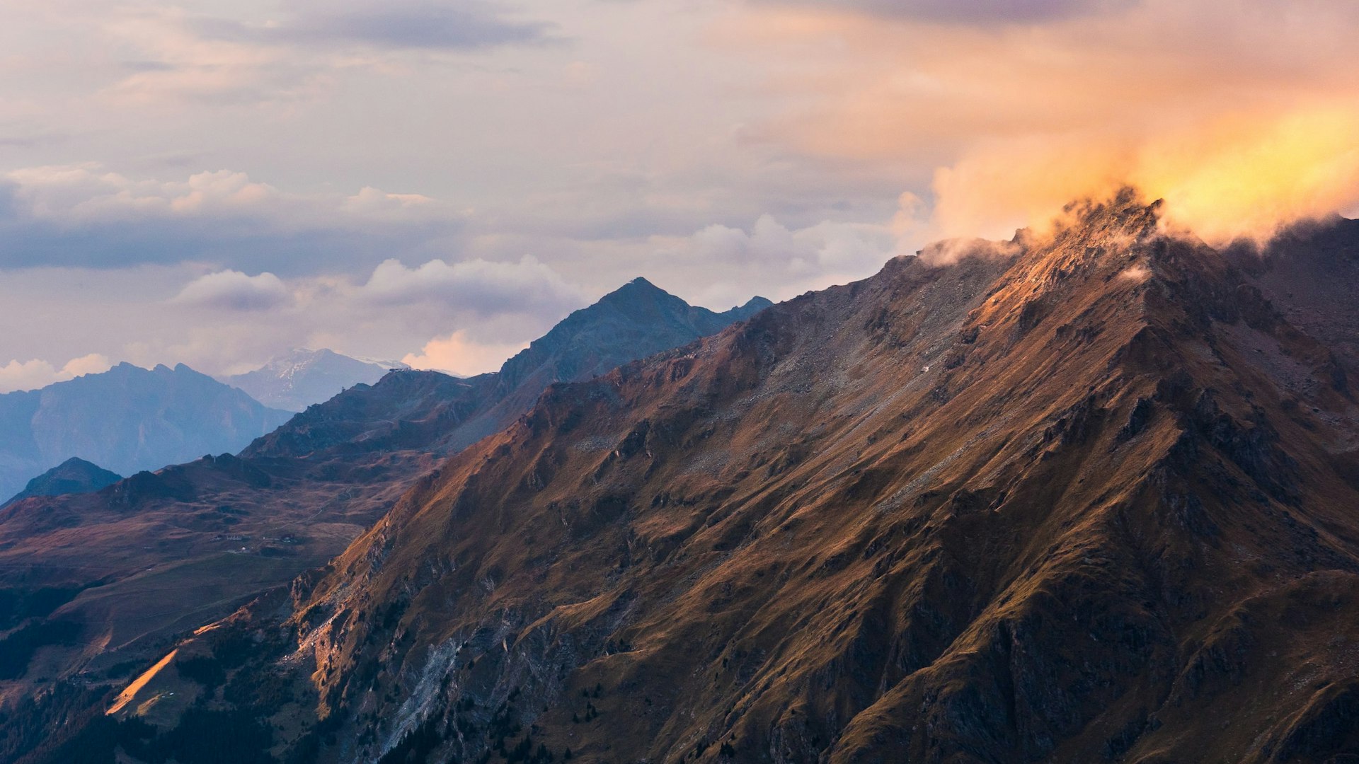 brown mountain landscape long exposure photography