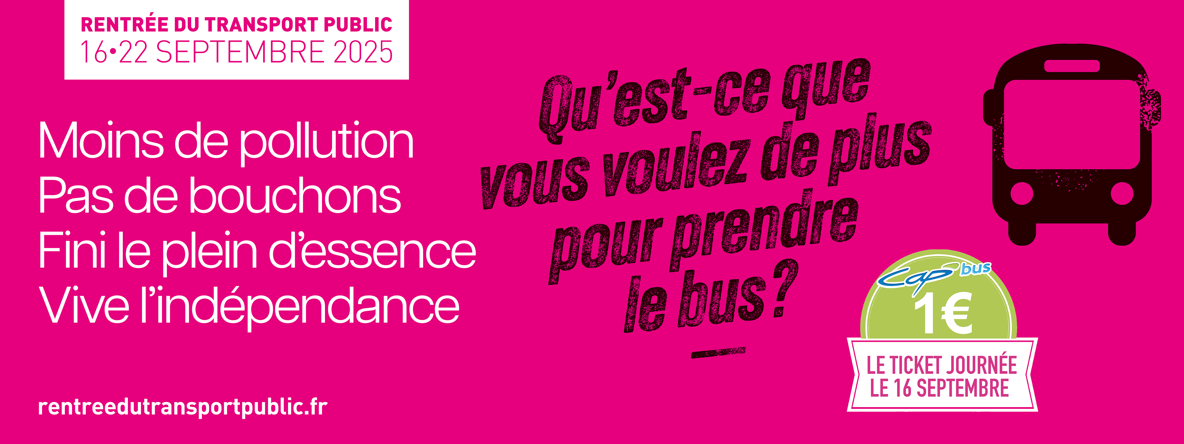 Ticket journée à 1€ le 16 septembre 2025