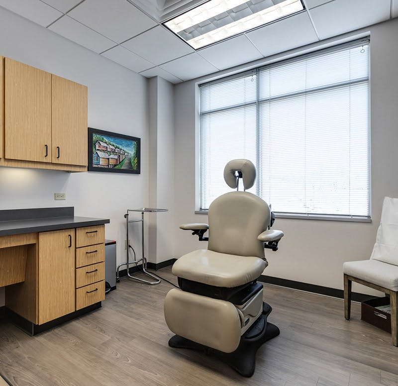 Surgical chair at the Virginia Institute of Plastic Surgery